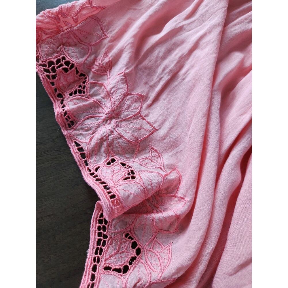 Nwt Luna Serena Handmade Boho Pink Maxi Dress Lace Up Back M Read!! - Picture 4 of 10